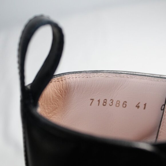 NWB Gucci GG Embossed Matelasse Cordovan Lux Nappa Lace Up Boots Booties 718386 - Picture 7 of 8